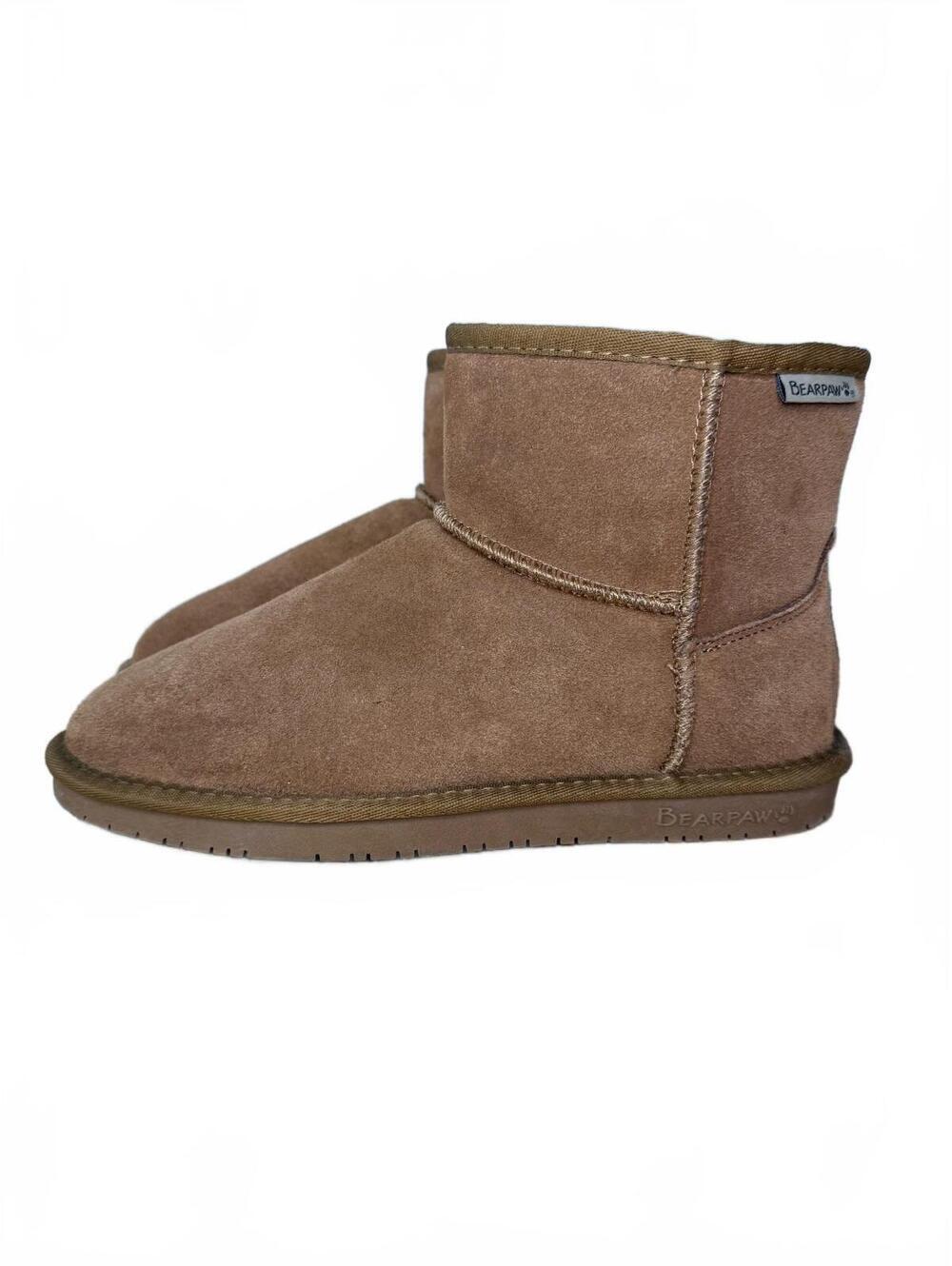 BEARPAW Women's Demi Winter Ankle Boots in Hickory Size 9